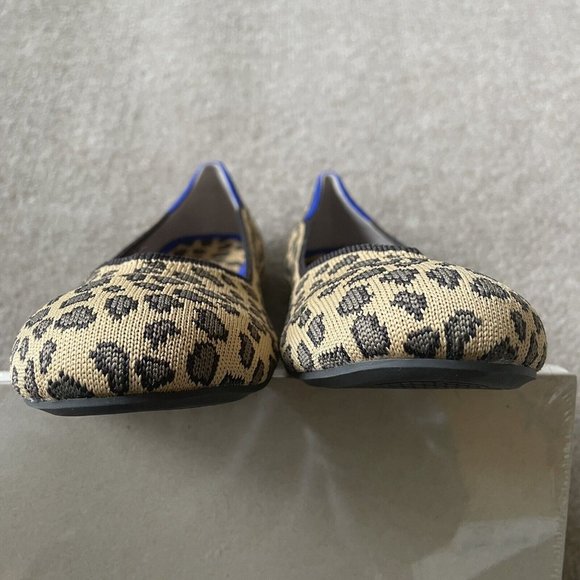 Rothy's Shoes Womens Size 7.5 The Flat Brown Spotted Leopard Print RETIRED Flats - Picture 14 of 15